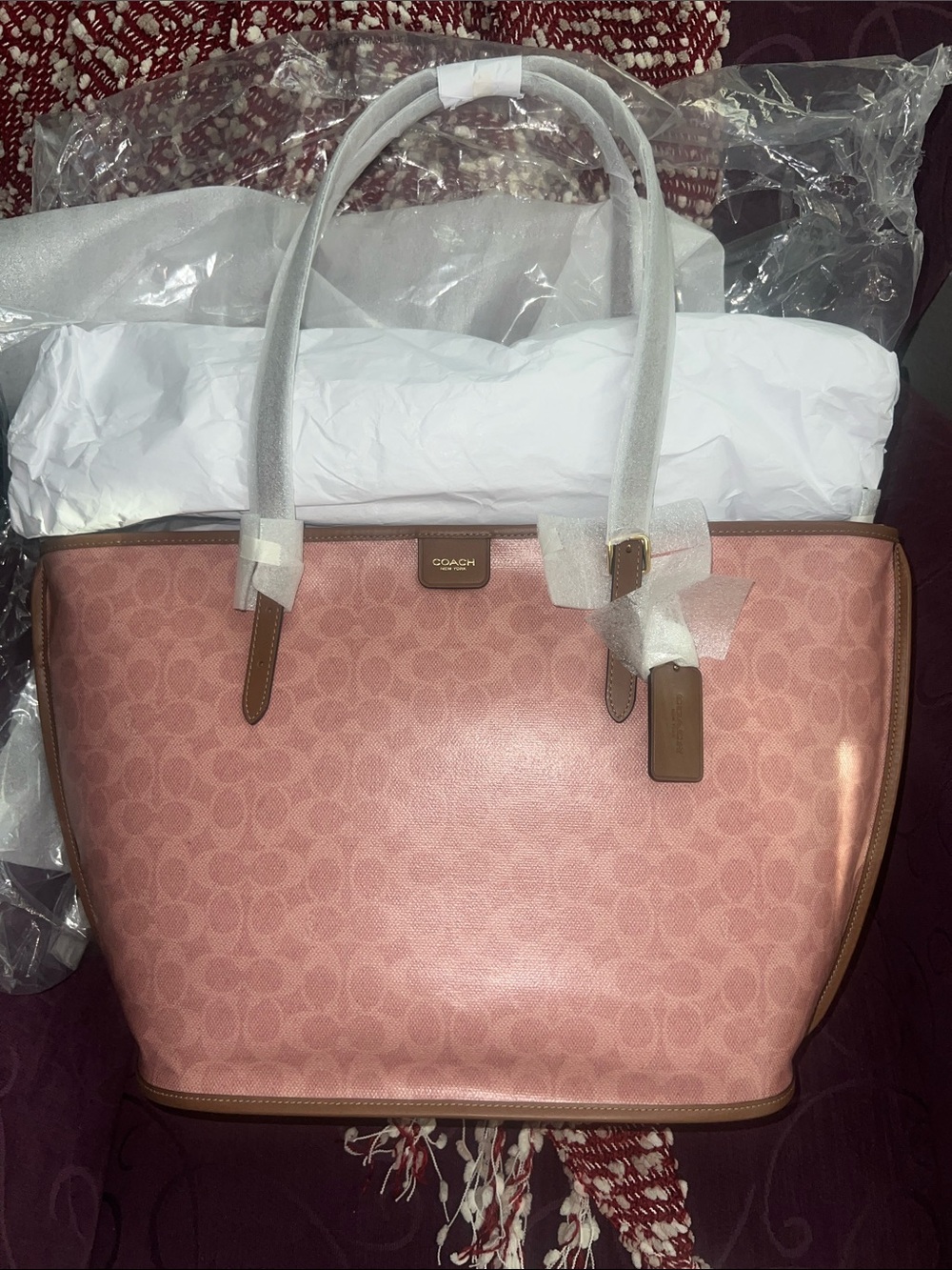 NWT COACH Taxi Tote Bag In Signature Hard Canvas - Picture 2 of 13